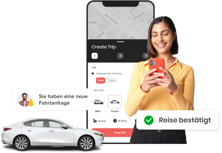 Mobile Anwendung zur On-Demand-Taxibuchung