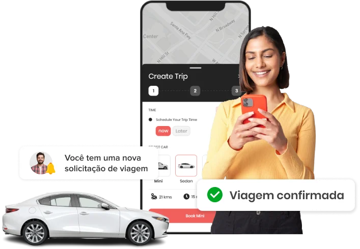 aplicativo clone lyft para negócios de carona