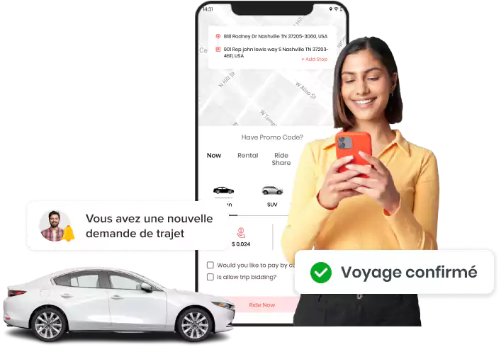 Application mobile de réservation de taxi à la demande